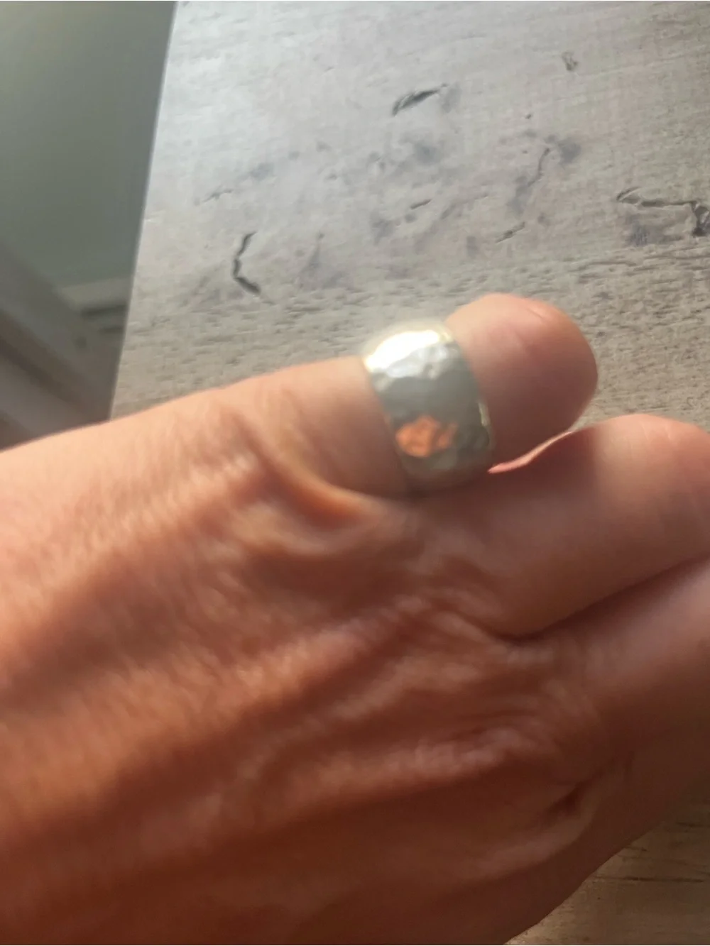 Silpada Hammered Wide Band Ring - Silver